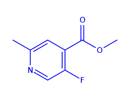 Molecular Structure of 885588-15-8 (4-Pyridinecarboxylic acid, 5-fluoro-2-methyl-, methyl ester)