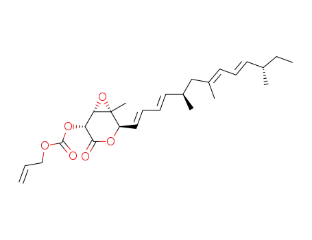 Carbonic acid allyl ester (1R,2R,5R,6S)-1-methyl-4-oxo-2-((1E,3E,7E,9E)-(5R,11S)-5,7,11-trimethyl-trideca-1,3,7,9-tetraenyl)-3,7-dioxa-bicyclo[4.1.0]hept-5-yl ester