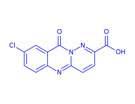 Molecular Structure of 74163-11-4 (10H-Pyridazino[6,1-b]quinazoline-2-carboxylic acid, 8-chloro-10-oxo-)