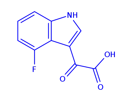 Molecular Structure of 913321-00-3 (2-(4-fluoro-1H-indol-3-yl)-2-oxoacetic acid)