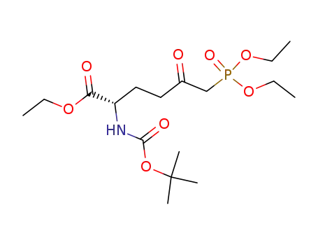 (S)-2-tert-Butoxycarbonylamino-6-(diethoxy-phosphoryl)-5-oxo-hexanoic acid ethyl ester