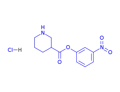 Molecular Structure of 93801-23-1 (3-nitrophenyl 3-piperidinecarboxylate)
