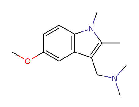 Molecular Structure of 93865-34-0 ([(5-methoxy-1,2-dimethyl-1H-indol-3-yl)methyl]dimethylamine)