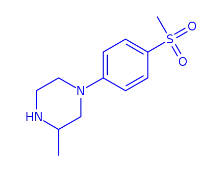 Molecular Structure of 942474-66-0 (1-[4-(METHYLSULFONYL)PHENYL]-3-METHYLPIPERAZINE)