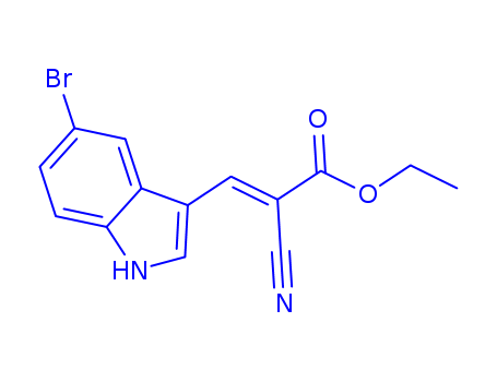 2-Propenoic acid,3-(5-bromo-1H-indol-3-yl)-2-cyano-, ethyl ester