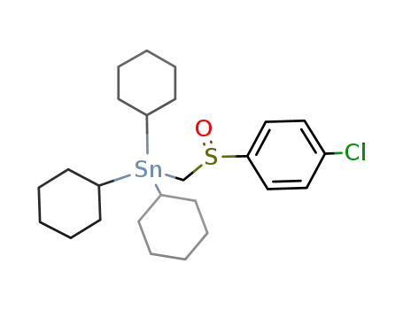 {(p-chloro-phenyl(SO))methyl}tricyclohexylstannane