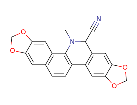 [1,3]Dioxolo[4,5-j]-1,3-dioxolo[4,5]benzo[1,2-c]phenanthridine-6-carbonitrile,5,6-dihydro-5-methyl-
