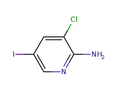 Molecular Structure of 952901-62-1 (3-Chloro-5-iodopyridin-2-amine)
