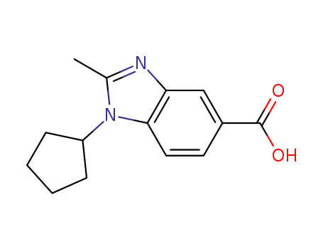 Molecular Structure of 944722-26-3 (1-cyclopentyl-2-methylbenzimidazole-5-carboxylic acid)
