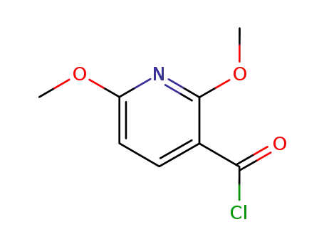 Molecular Structure of 95383-48-5 (3-Pyridinecarbonyl chloride, 2,6-dimethoxy- (9CI))