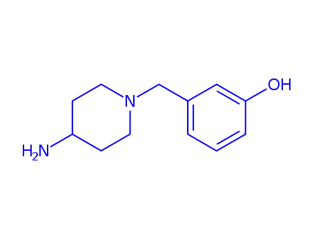 Molecular Structure of 946679-47-6 (Phenol,3-[(4-amino-1-piperidinyl)methyl]-)