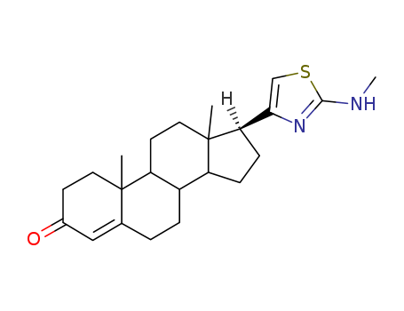 (8S,9S,10R,13S,14S,17S)-10,13-dimethyl-17-[2-(methylamino)-1,3-thiazol-4-yl]-1,2,6,7,8,9,11,12,14,15,16,17-dodecahydrocyclopenta[a]phenanthren-3-one