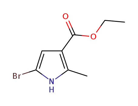Molecular Structure of 881674-39-1 (1H-Pyrrole-3-carboxylic acid, 5-bromo-2-methyl-, ethyl ester)