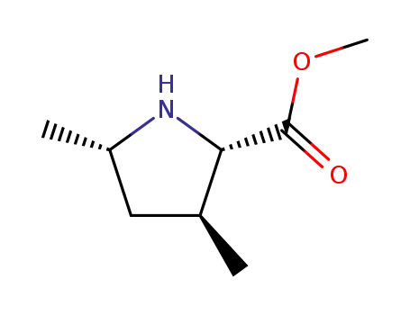 Molecular Structure of 97373-40-5 (Proline, 3,5-dimethyl-, methyl ester, (2-alpha-,3-alpha-,5-ba-)- (9CI))