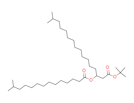Hexadecanoic acid, 15-methyl-3-[(13-methyl-1-oxotetradecyl)oxy]-,
1,1-dimethylethyl ester