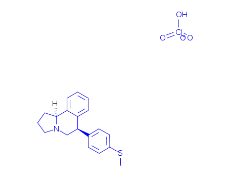 Pyrrolo(2,1-a)isoquinoline, 1,2,3,5,6,10b-hexahydro-6-(4-(methylthio)phenyl)-, (6S,10bR)-, perchlorate (1:1)