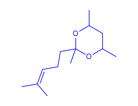 Molecular Structure of 97536-45-3 (2,4,6-TRIMETHYL-2-(4-METHYL-3-PENTENYL)-1,3-DIOXANE)