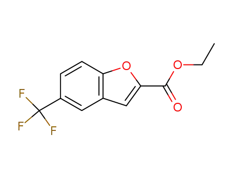 Molecular Structure of 575469-30-6 (ethyl 5-(trifluoromethyl)benzofuran-2-carboxylate)