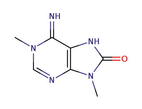 Molecular Structure of 98601-03-7 ((6Z)-6-imino-1,9-dimethyl-1,6,7,9-tetrahydro-8H-purin-8-one)