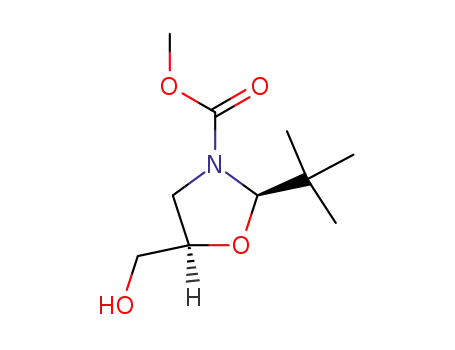 (2R,5R)-2-(tert-Butyl)-5-(hydroxymethyl)-1,3-oxazolidin-3-carbonsaeure-methylester