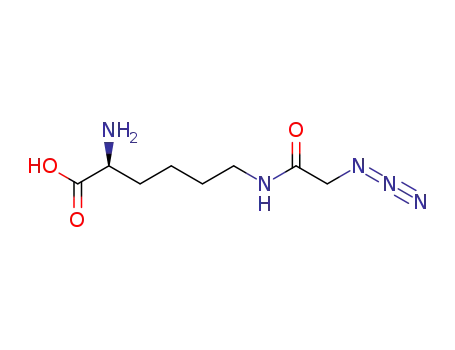 Molecular Structure of 1198617-82-1 ((2S)-2-amino-6-(2-azidoacetamido)hexanoic acid)