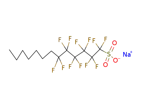 Molecular Structure of 136176-42-6 (Sodium; 1,1,2,2,3,3,4,4,5,5,6,6-dodecafluoro-tridecane-1-sulfonate)