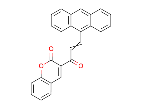 Molecular Structure of 140399-58-2 (2H-1-Benzopyran-2-one, 3-[3-(9-anthracenyl)-1-oxo-2-propenyl]-, (E)-)