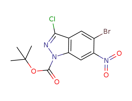 1H-Indazole-1-carboxylic acid, 5-bromo-3-chloro-6-nitro-,
1,1-dimethylethyl ester