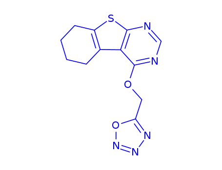 [1]Benzothieno[2,3-d]pyrimidine,  5,6,7,8-tetrahydro-4-(1,2,3,4-oxatriazol-5-ylmethoxy)-