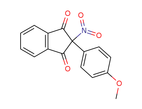 Molecular Structure of 92858-68-9 (2-Nitro-2-(4-methoxy-phenyl)-indandion-(1,3))