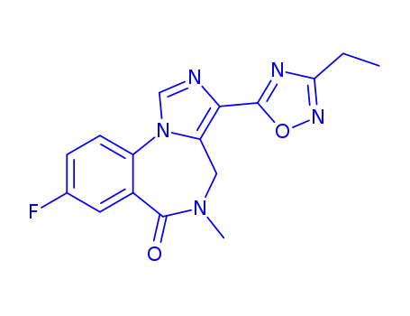 5-メチル-8-フルオロ-3-(3-エチル-1,2,4-オキサジアゾール-5-イル)-4H-イミダゾ[1,5-a][1,4]ベンゾジアゼピン-6(5H)-オン