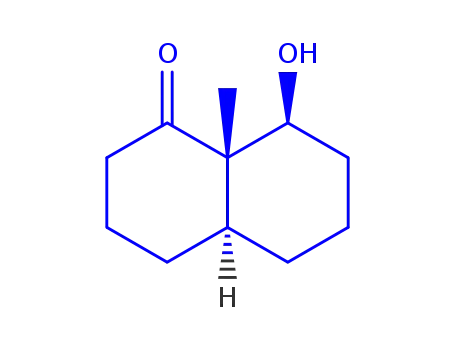 Molecular Structure of 92485-95-5 (1(2H)-Naphthalenone, octahydro-8-hydroxy-8a-methyl-, (4aalpha,8alpha,8 aalpha)-)