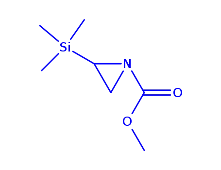 Molecular Structure of 91936-00-4 (1-Aziridinecarboxylic  acid,  2-(trimethylsilyl)-,  methyl  ester)
