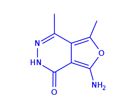 Molecular Structure of 918899-25-9 (Furo[3,4-d]pyridazin-1(2H)-one, 7-amino-4,5-dimethyl-)