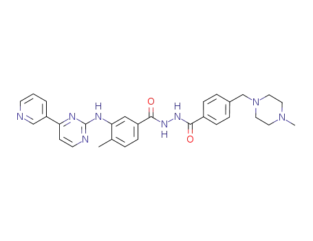 Molecular Structure of 1186619-20-4 (4-methyl-3-[[4-(3-pyridinyl)-2-pyrimidinyl]amino]benzoic acid N'-4-[[(4-methyl-1-piperazinyl)methyl]benzoyl]hydrazide)