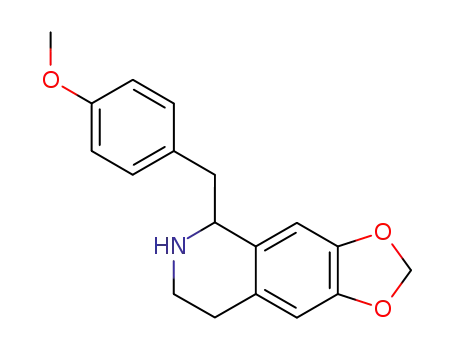Molecular Structure of 116235-62-2 (1,3-Dioxolo[4,5-g]isoquinoline,
5,6,7,8-tetrahydro-5-[(4-methoxyphenyl)methyl]-)