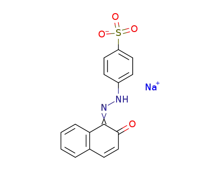 Molecular Structure of 84875-74-1 (Benzenesulfonic acid, 4-[(2-oxo-1(2H)-naphthalenylidene)hydrazino]-,
monosodium salt)