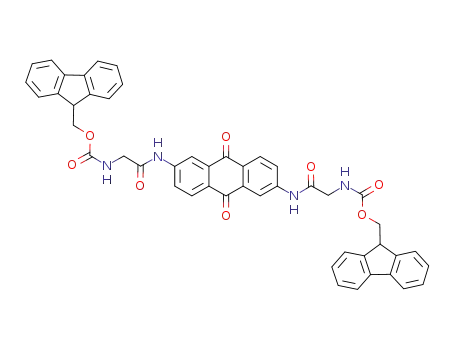Molecular Structure of 1060669-72-8 (2,6-bis-[N-(2-Fmoc-amino)-acetamide]anthracene-9,10-dione)
