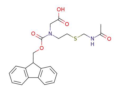 Molecular Structure of 425428-82-6 (N-(((9H-fluoren-9-yl)methoxy)carbonyl)-N-(2-((acetamidomethyl)thio)ethyl)glycine)