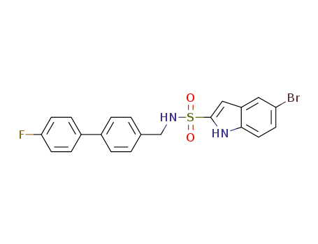 5-bromo-N-((4'-fluorobiphenyl-4-yl)methyl)-1H-indole-2-sulfonamide