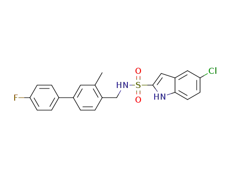 5-chloro-N-((4'-fluoro-3-methylbiphenyl-4-yl)methyl)-1H-indole-2-sulfonamide