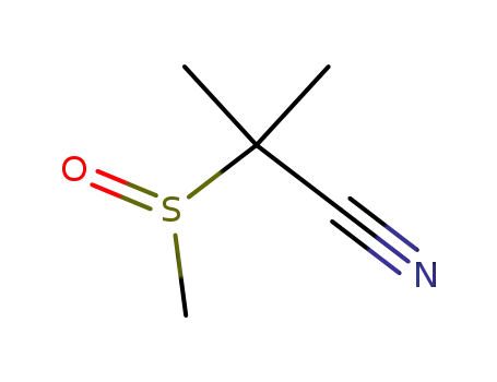 Molecular Structure of 14668-28-1 (Propanenitrile,2-methyl-2-(methylsulfinyl)-)