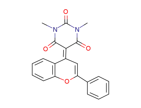 1,3-dimethyl-5-(2-phenyl-chromen-4-ylidene)-pyrimidine-2,4,6-trione