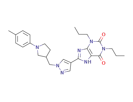 1,3-dipropyl-8-[1-(1-p-tolylpyrrolidin-3-ylmethyl)-1H-pyrazol-4-yl]-3,7-dihydropurine-2,6-dione