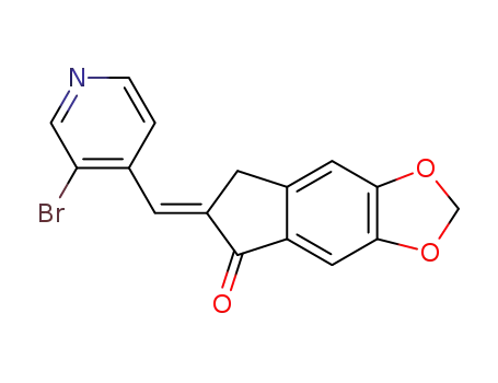Molecular Structure of 1620646-37-8 ((6E)-6-[(3-bromo-4-pyridyl)methylene]-5H-cyclopenta[f][1,3]benzo-dioxol-7-one)