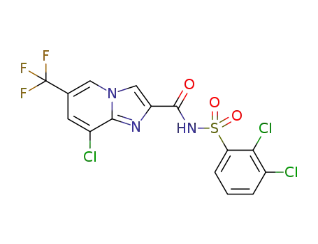 Molecular Structure of 1254305-62-8 (C<sub>15</sub>H<sub>7</sub>Cl<sub>3</sub>F<sub>3</sub>N<sub>3</sub>O<sub>3</sub>S)