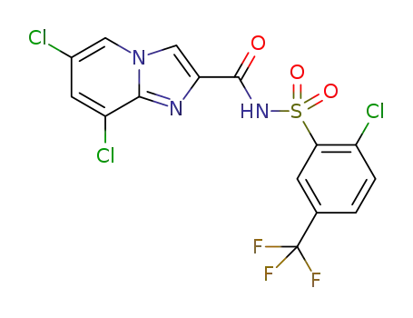 C<sub>15</sub>H<sub>7</sub>Cl<sub>3</sub>F<sub>3</sub>N<sub>3</sub>O<sub>3</sub>S