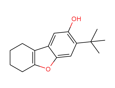 Molecular Structure of 893752-13-1 (2-Dibenzofuranol, 3-(1,1-diMethylethyl)-6,7,8,9-tetrahydro-)