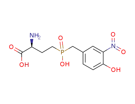 Molecular Structure of 1245939-37-0 ([(3S)-3-amino-3-carboxypropyl][(4-hydroxy-3-nitrophenyl)methyl]phosphinic acid)