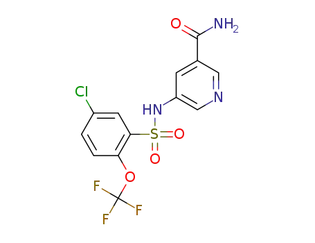 5-(5-chloro-2-(trifluoromethoxy)phenylsulfonamido)nicotinamide